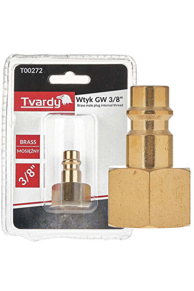 Tvardy Conector rapid din alamă, tip tată, filet interior de 3/8 ", T00272