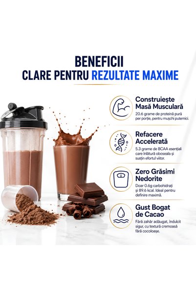 Balkan Pharmaceuticals Proteina Micelara Caseina, 20.6g Proteina, 5.3g BCAA, Recuperare Nocturna, Eliberare Lenta Slow Release 900g, Continut Redus de Grasimi, Fara Zahar Adaugat, Certificare GMP, 37 Portii
