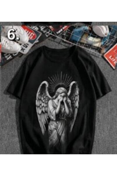 bellanova Unisex πολύχρωμο μπλουζάκι με στάμπα Oversize Streetwear Άνετη εφαρ...