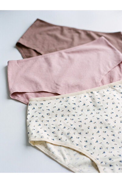 LC Waikiki Trendlucky Classic Panties with Floral Design 3-Pack