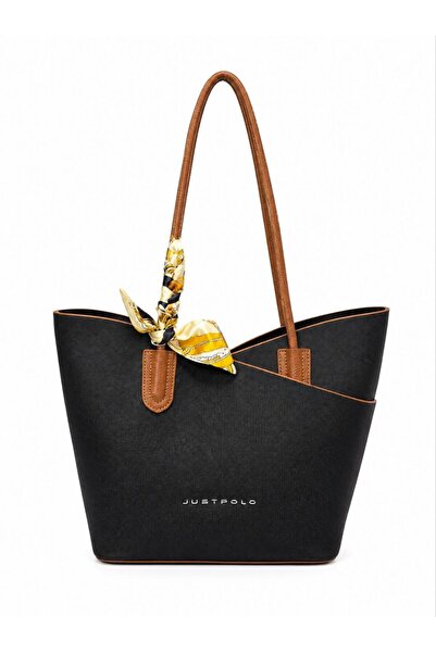 Just Polo Original Women's Large Volume Shoulder Bag with Puppy Detail