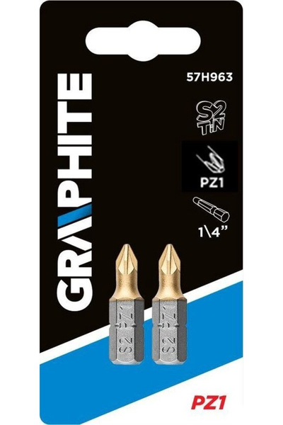 graphite Set 2 biti de surubelnita electrica PZ1 25mm 57H963