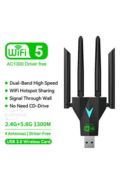 Choice AC1300 WiFi Adapter Upgrades 1300Mbps WiFi USB Adapter 2.4+5.8Ghz Dual...
