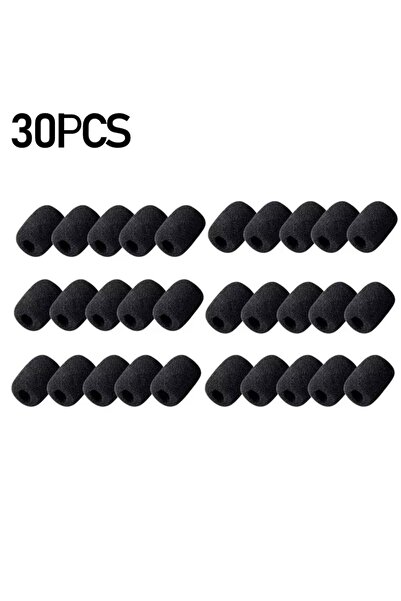 Choice1 30pcs 10-100PCS Universal Black Mini Mic Cover Foam Headset Microphon...