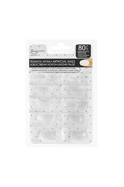 OEM Unghii false transparente, 80 bucăți, formă pătrată – manichiură wow în c...