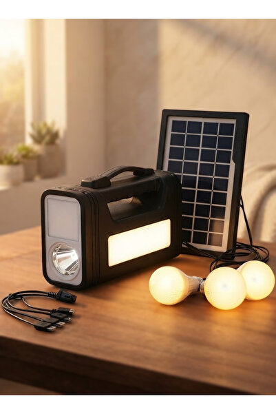 Cady One Solar Power System with 3 High-Lumen Led Bulbs and 6V Solar Panel, D...