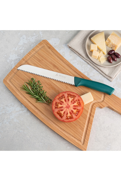 Aryıldız Rexa Tırtıklı Ekmek Bıçak Yeşil 19 cm