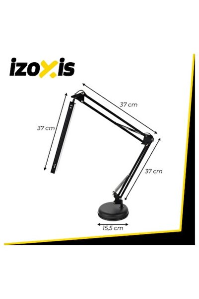 Izoxis Lampă de birou LED 2 în 1 Izoxis, 360 °   braț reglabil, 10 niveluri d...