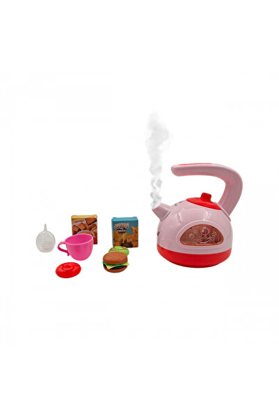 KentOyuncaK Pilli Işıklı Sesli Buhar Çıkaran Oyuncak Kettle