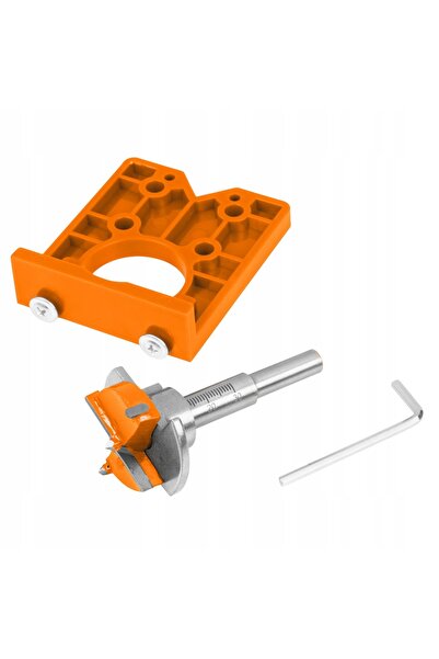 NEO Tools Freză de frezat în carcasă 35 mm cu limitator + șablon pentru lemn ...
