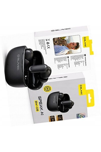 Blavec Căști TWS BW-08 traducător AI negre în timp real pentru Realme 14T 5G