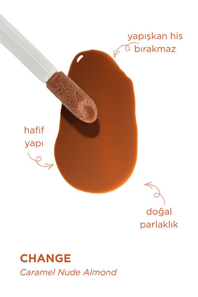 Leef Lip Oil Change Renk Veren Nemlendirici Dudak Yağı - Almond Nude