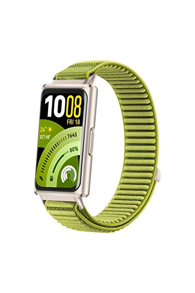 Dexmon Huawei Band 11 / Band 11 Pro Uyumlu Hasır Örgü İnce Kumaş Cırtlı Kordo...