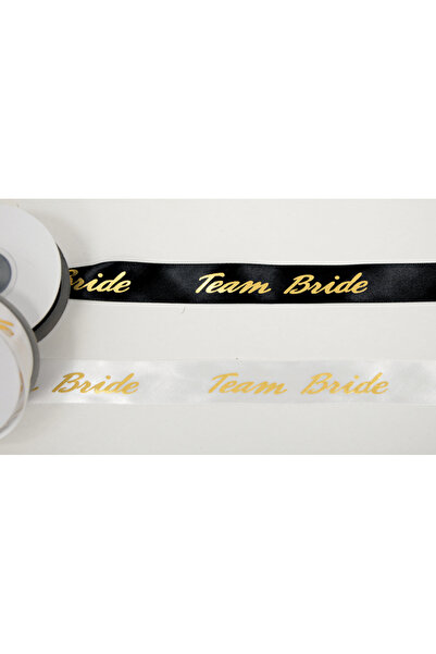 OEM ΣΑΤΕΝ ΚΟΡΔΕΛΑ ΜΕ ΧΡΥΣΟ ΤΥΠΩΜΑ  "TEAM BRIDE " 2,5 εκ. x 25 υάρδες 0501295 ...