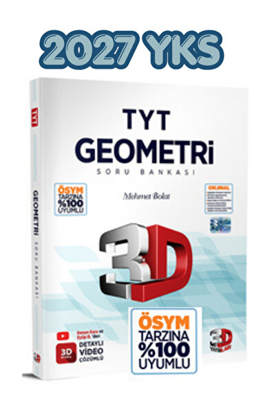 3D Yayınları TYT Geomertri Soru Bankası 2027 YKS