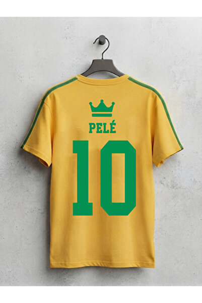 MAGORS Tricou Pele Brazilia cu imprimeu, unisex, croială supradimensionată, c...