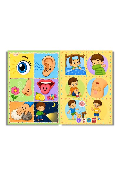 minibooks Enciclopedia celor foarte mici: Corpul meu și animalele – Carte interactivă pentru copii de 2–3 ani, compatibilă cu pixul Minibooks, FĂRĂ PIX