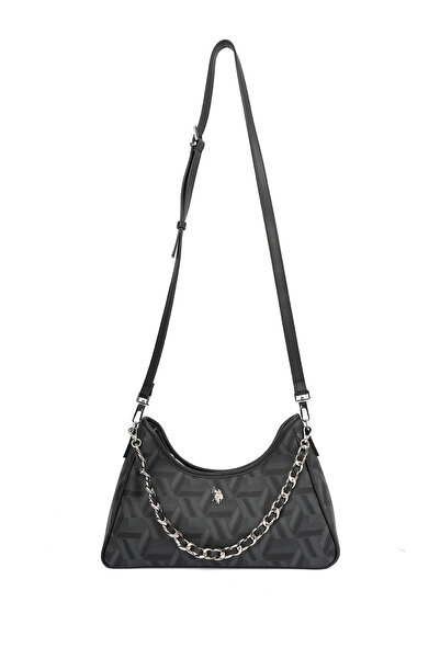 U.S. Polo Assn. حقيبة كتف نسائية سوداء-سوداء Us26502