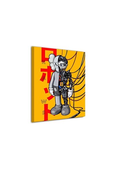 gurbaart Kaws Robotik Duvar Dekorasyon HD Dijital Baskı Dikey Kanvas Tablo İş...