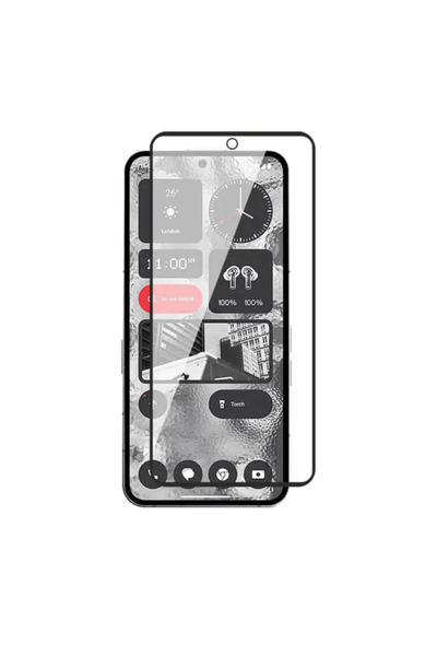 Techwave 5D Σκληρυμένο Γυαλί Πλήρους Κόλλησης για Nothing Phone (2a) μαύρο