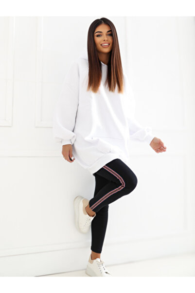 Basic Feel Good Women's Sweatshirt, BASIC FEEL GOOD, Cotton, Long Sleeve, Whi...