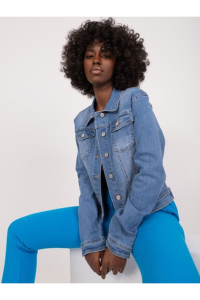 Vivid Women's Jacket, Vivid, Cotton, Long Sleeve, Blue, model HM-KR-E1816-1.21