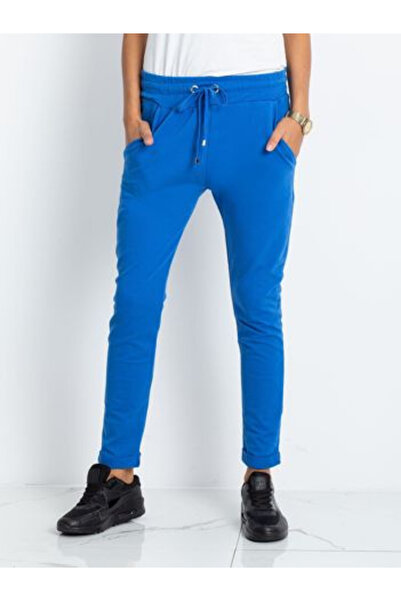Basic Feel Good Pantaloni Trening Dama Lunga, Sport, BASIC FEEL GOOD, Albastr...