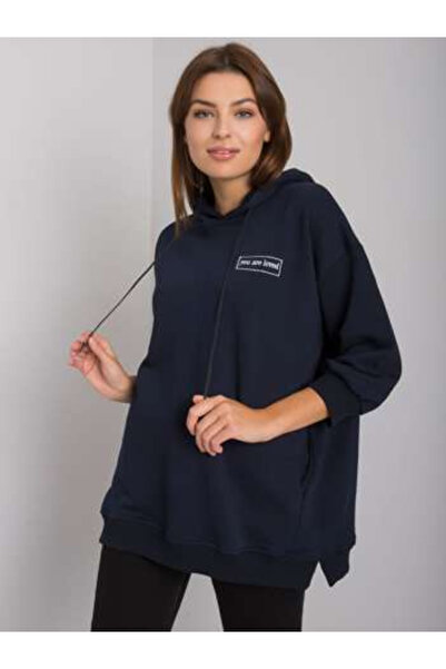Relevance Women's Sweatshirt, RELEVANCE, Cotton, Long Sleeve, Navy Blue, mode...