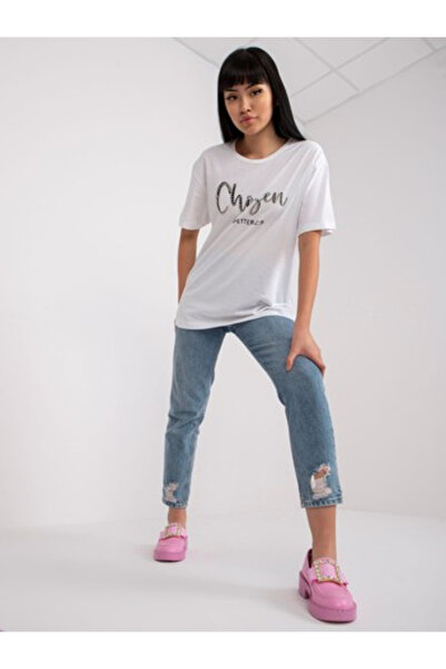 H&B Tricou Dama Mini, Imprimat, H&B, Alb Casual Model HB-TS-3074.22