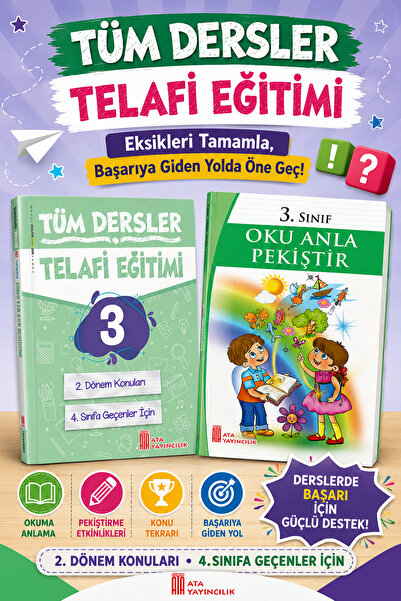 Ata Yayıncılık 3. Sınıftan 4.Sınıfa Geçenler İçin Tüm Dersler Telafi Eğitimi ...