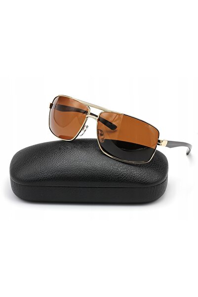PolarZone Ochelari de soare polarizați pentru bărbați UV400, stil pilot, CE