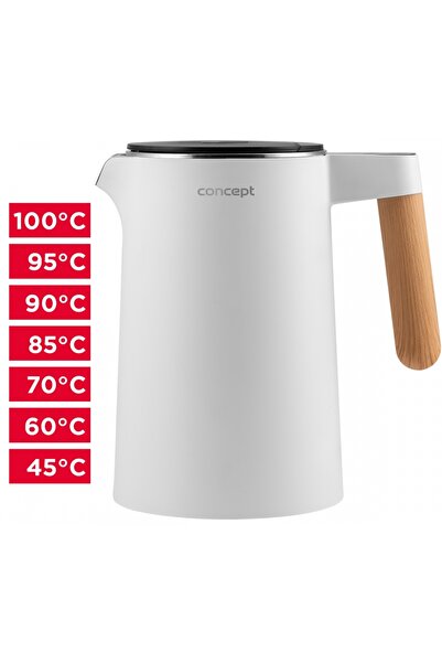 Concept Fierbător electric cu reglare a temperaturii 2200W, din oțel, pentru ...