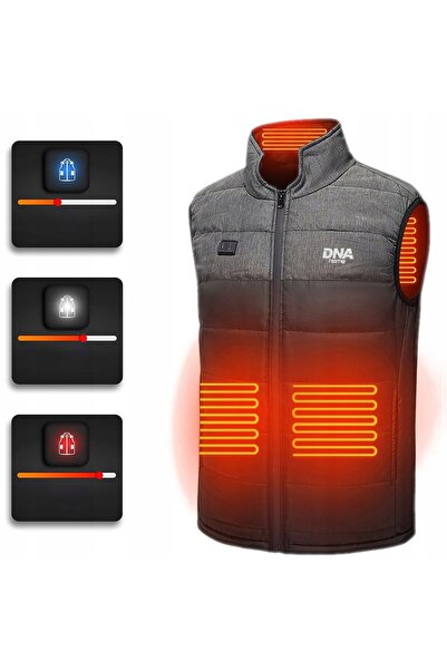 DNA PROFESSIONAL Vestă electrică încălzită USB XL pentru bărbați, fără mâneci