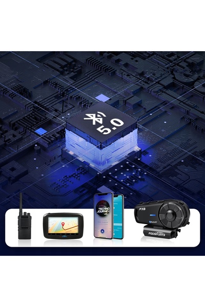 NO BRAND Fodsports V6S Interfon motocicletă Dual Pack, Bluetooth+Radio FM+USB...