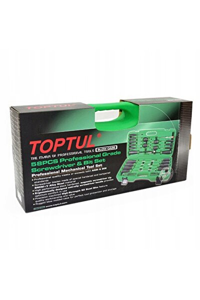 TOPTUL Set de biți pentru șurubelniță cu magnet, tipuri HEX PH PZ SL TORX, 58...