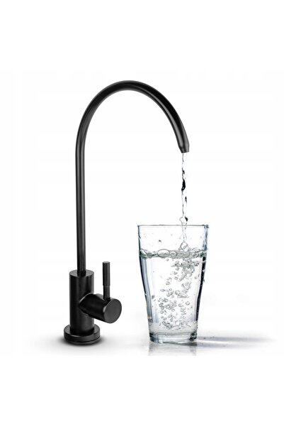 wodaRO Robinet negru pentru filtru de apă RO osmoză inversată, cu o singură i...