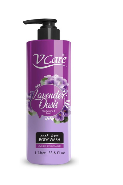 vcare V Care Lavender Oasis Body Wash 1 Liter - Calming & Moisturizing – Infu...