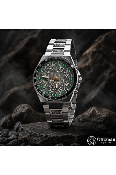 El Yapımı Gravür İşlemeli Gümüş Kadranlı Kol Saati