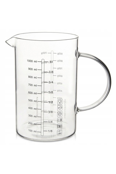 Orion Cana de măsurat pentru bucătărie, din sticlă, mare XXL, 1L, 120556