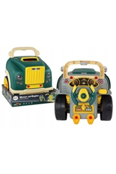 LeanToys Atelier motor camion pentru dezasamblare, set de bricolaj, verde