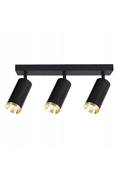 Milagros jewelry Corp de iluminat Mica Spot Negru + Auriu 3xGU10