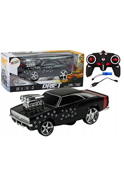 LeanToys Mașină Telecomandată 1:18 Drift 360 Lumini Sunete Negru