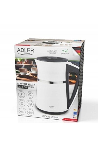 NO BRAND Fierbător electric Adler Ad 1355W 1.7L Alb