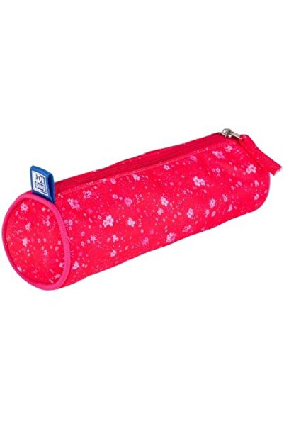 Oxford Penar floral, tip etui rotund, roz inchis