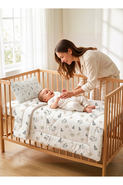 BAYBEE Baby Tencel Quilt Blanket with Pillow Set for Crib, Cot and Stroller |...