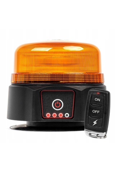AMIOGO Lampă de avertizare Amio LED portocalie fără fir 12-24 V cu telecomandă