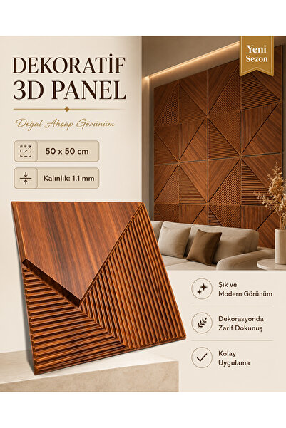 CraftWallDecor FİN 3D DUVAR PANELİ BOYANABİLİR ( ÖLÇÜ : 50*50 cm / 4 adet: 1 m2)