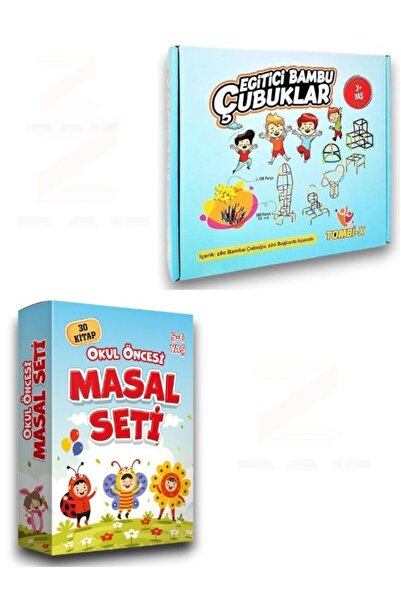 Mercan Okul Yayınları Okul Öncesi Masal Seti Büyük Boy 5-6 Yaş (30 Kitap) + T...