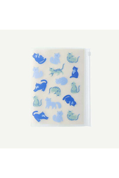 Flying Tiger Copenhagen Mavi Kedili Kilitli Şeffaf Dosyalı Defter