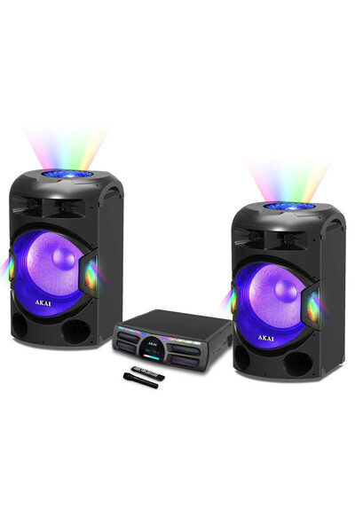 AKAI DUAL AUDIO SYSTEM WITH AMPLIFIER